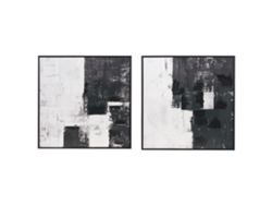 Impressão Para Parede Com Moldura Beliani Cashel De Material Sintético Preto 52x3x52