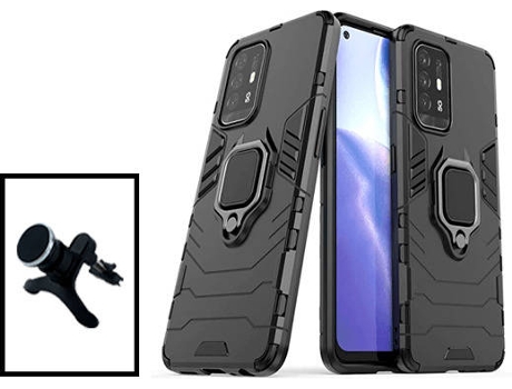 Kit Carcasa + Soporte Oppo A94 5G GIFT4ME Negro