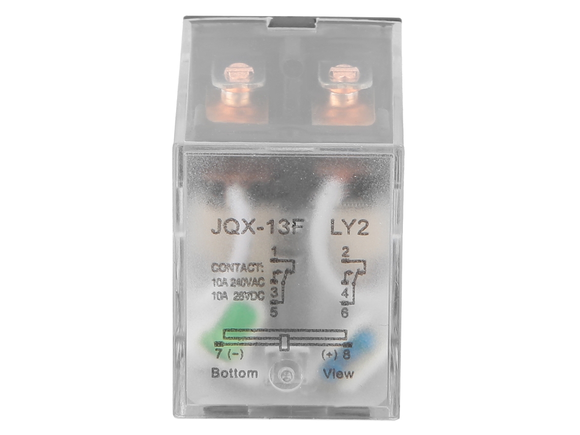 Relé Intermedio Electromagnético Jqx-13f De 24 V Cc, 5 A Y 8 Pines Para Alimentación