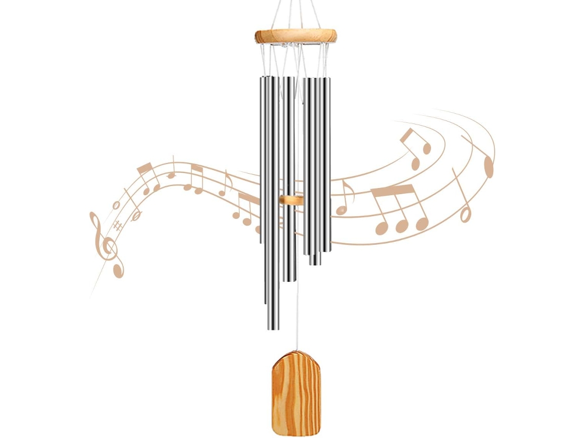 MEOIRUERY Campanas de viento afinadas musicalmente, tubos de aluminio para un ambiente zen, regalo creativo para decoración de jardín y exterior, sonido profund