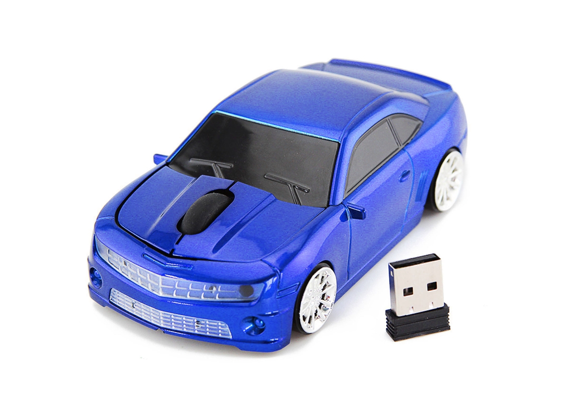 Mouse Sem Fio Em Forma De Carro Esportivo 2.4g Sensor De Alta Precisão Para Laptop Azul
