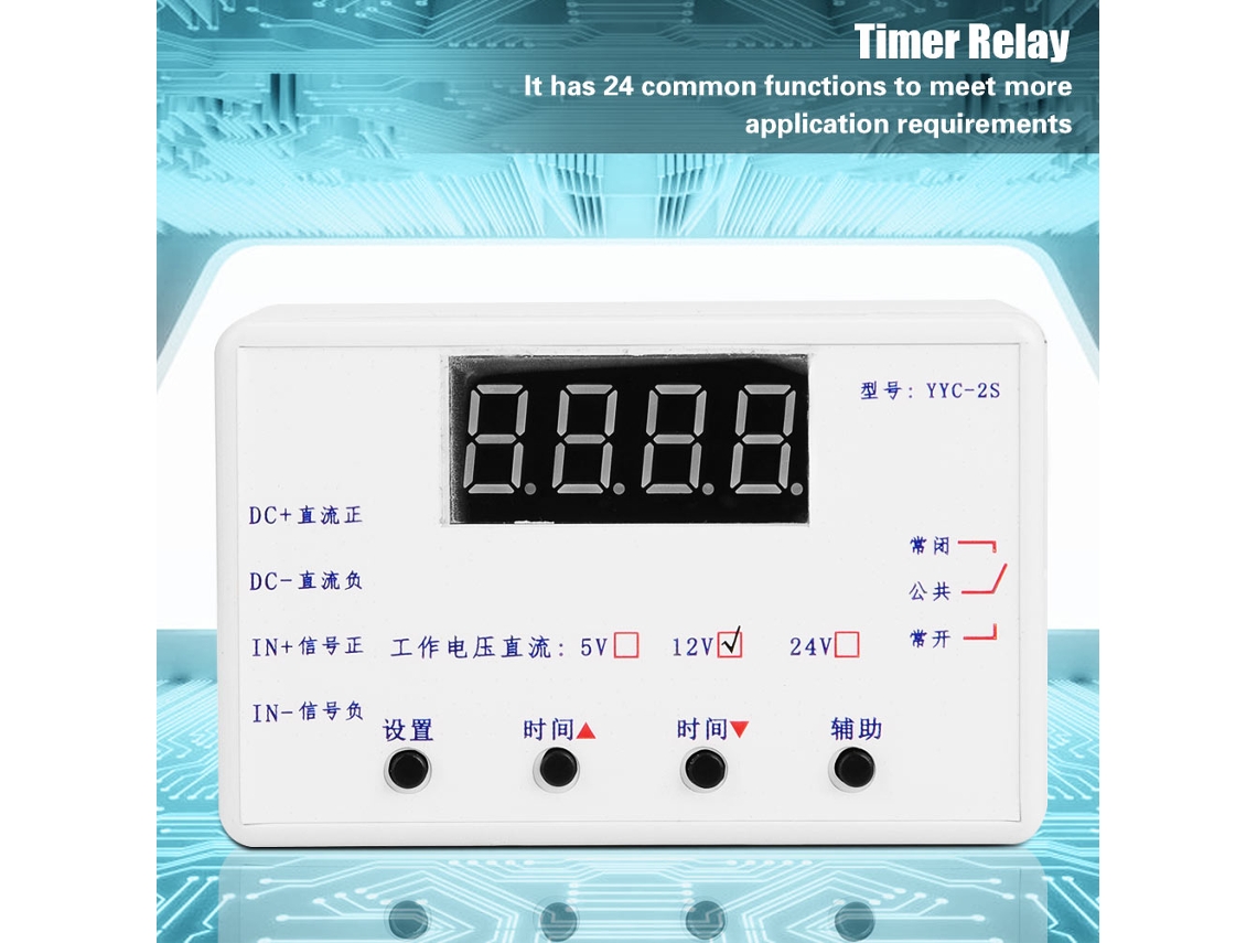 2026dz-módulo De Relé De Temporizador Ajustable Con Pantalla Led Para Control Automático (12v)