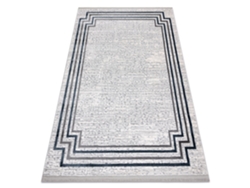 Alfombra Tuls Estructural, Franjas 51242 Marco Marfil / Azul (80 x 150 cm)