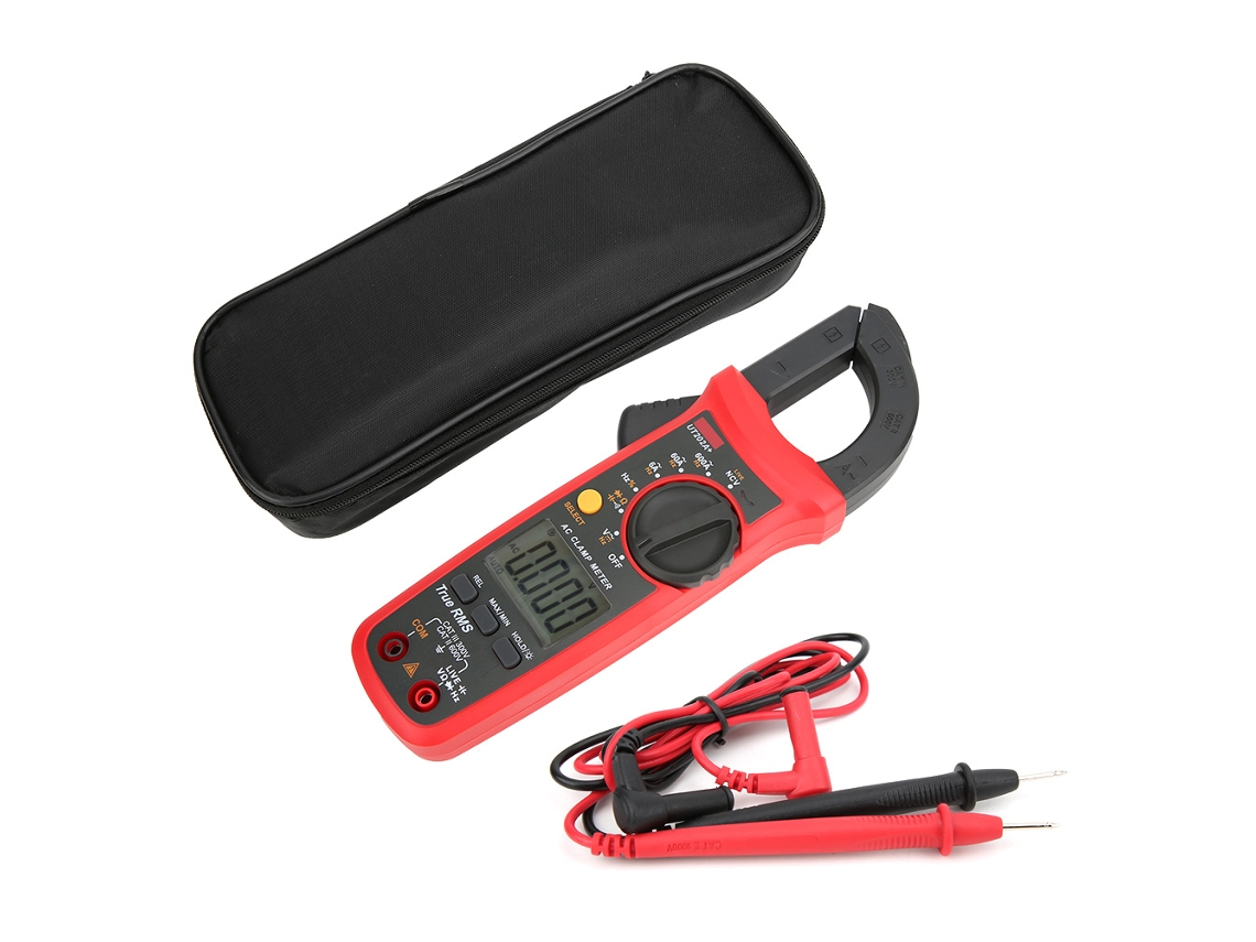 Pinza Amperimétrica Digital Portátil Uni T Ut202a De Verdadero Valor Eficaz Para Pruebas De Voltaje, Corriente, Resistencia Y Capacitancia.