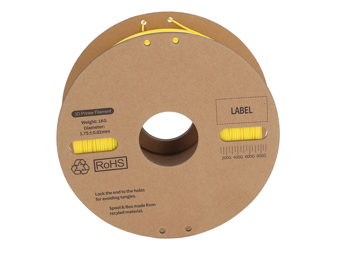 Filamento Pla 1.75mm 1kg ±0.02mm Alta Velocidad 30-600mm/s Para Impresora 3d Fdm Amarillo