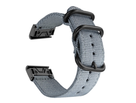 Correa de acero inoxidable 20mm ajustable con tres bucles para Garmin Fenix 7S/6S Pro/5S Plus - canoso
