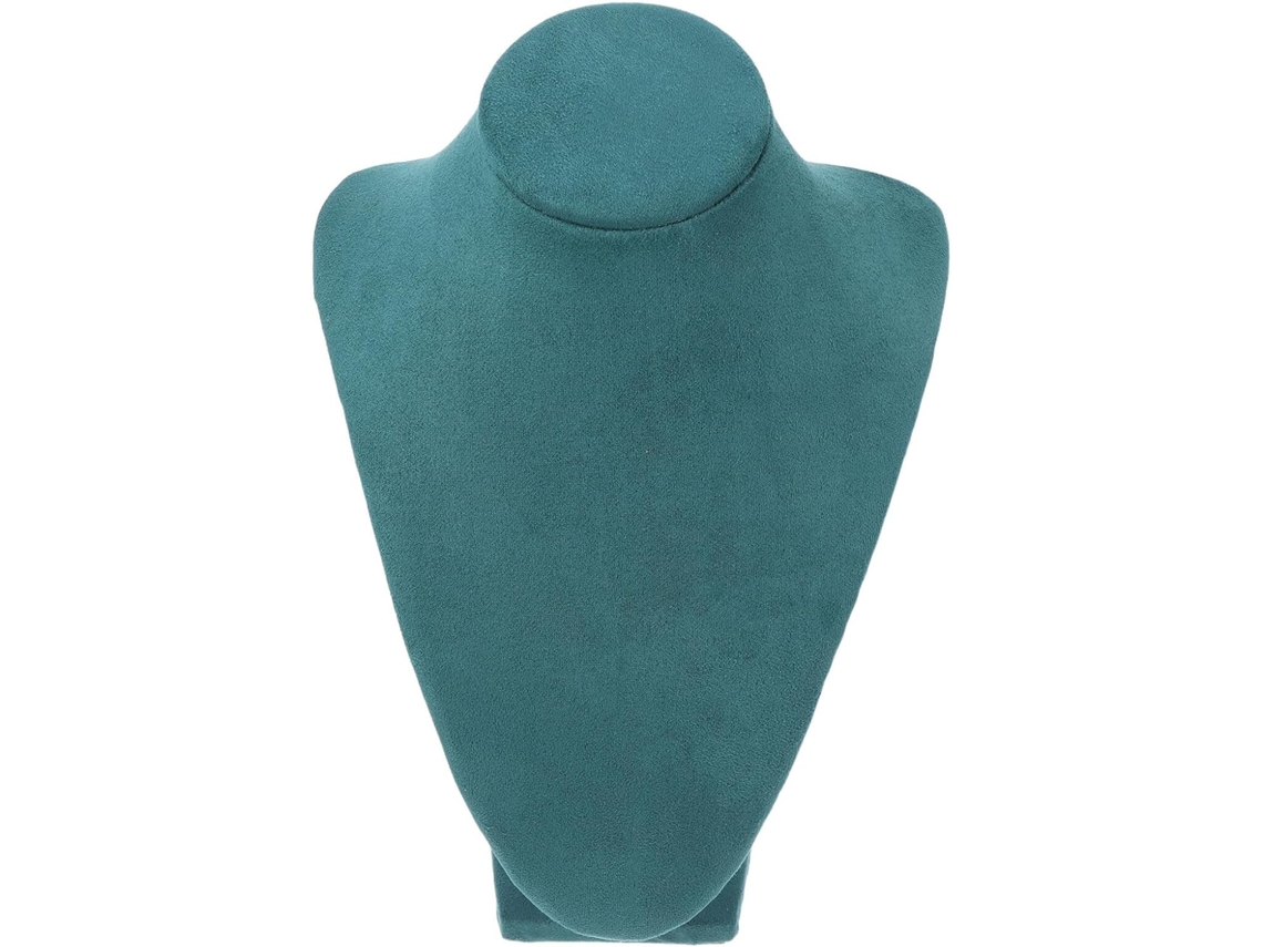 Soporte De Exhibición De Collares De Terciopelo Verde, Modelo Pequeño De 25 Cm, Soporte De Joyería De Busto Estable Para