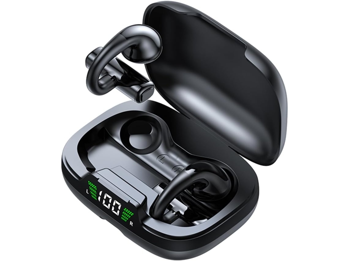 Auriculares de Conducción Ósea Calidad de Sonido de Alta Fidelidad Carga YEMAESRE Bluetooth Negro