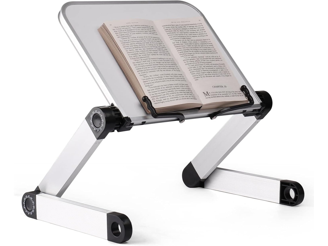 Stand Do Livro, Hábitos De Leitura Saudáveis ​​de Várias Alturas Ergonômicas, Suporte Portátil De Leitura De Alumínio Para Livros, Laptops E Livros Di