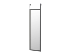 Espejo de puerta de 35 x 125 cm con marco de MDF, ligero y fácil de colgar, estilo nórdico Nyana