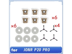 16 Pcs For P20 Pro Self Emptying Robot Vacuum Side Brush Rag Dust Bag Cleaner Parts Replacement