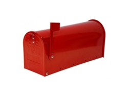 Caja De Correo Alubox Topolino 32x48x17cm En Chapa Galvanizada Roja