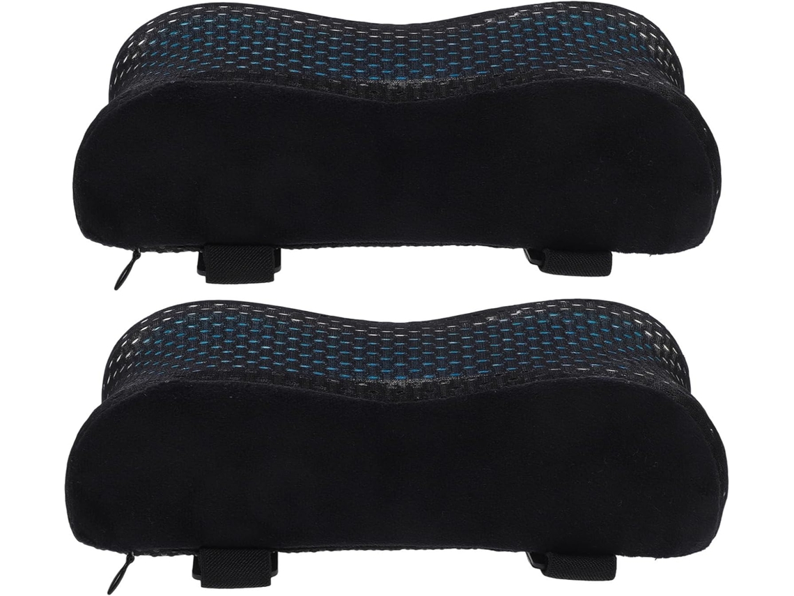 Juego de 2 cojines reposabrazos de gel negro, cómodos y suaves. SFUSHOS