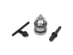 Portabrocas Ligero De 0,6-6 Mm, Rosca 3/8-24unf + Varilla De Extensión, Cabeza Hexagonal De 1/4", Rosca De 3/8".