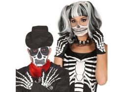 Guantes DISFRAZZES Par De Guantes Esqueleto (Talla: Talla Universal)