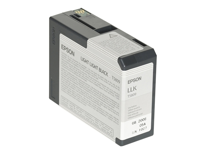Cartucho de tinta original EPSON, T5809 80 ml , Gris claro, C13T580900