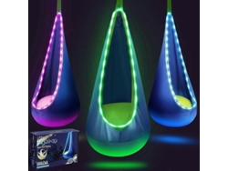 Silla Hamaca Sensorial Con Luz Led Y Almohada Inflable Para Niños, Ideal Para Leer Y Relajarse En Interiores O Exteriores.