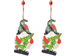 Adorno de Navidad KKVOGMLE Adornos Colgante Decoración Madera Marrón