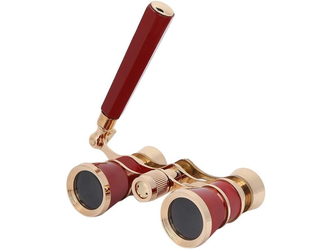 Telescopio Portátil Linjou 3x25 Con Correa Para Adultos Y Niños Para Representaciones Teatrales - Rojo