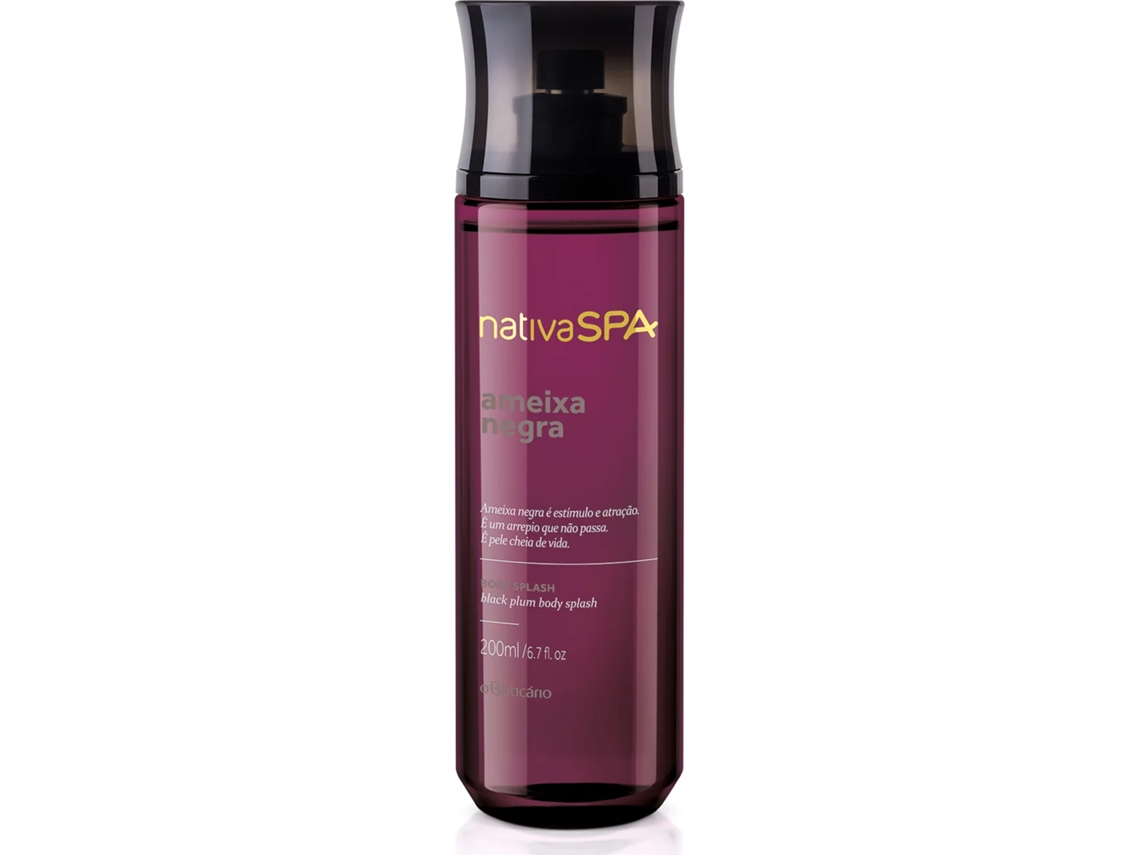 Body Splash O BOTICÁRIO Nativa SPA Curiela Negra (200 ml)