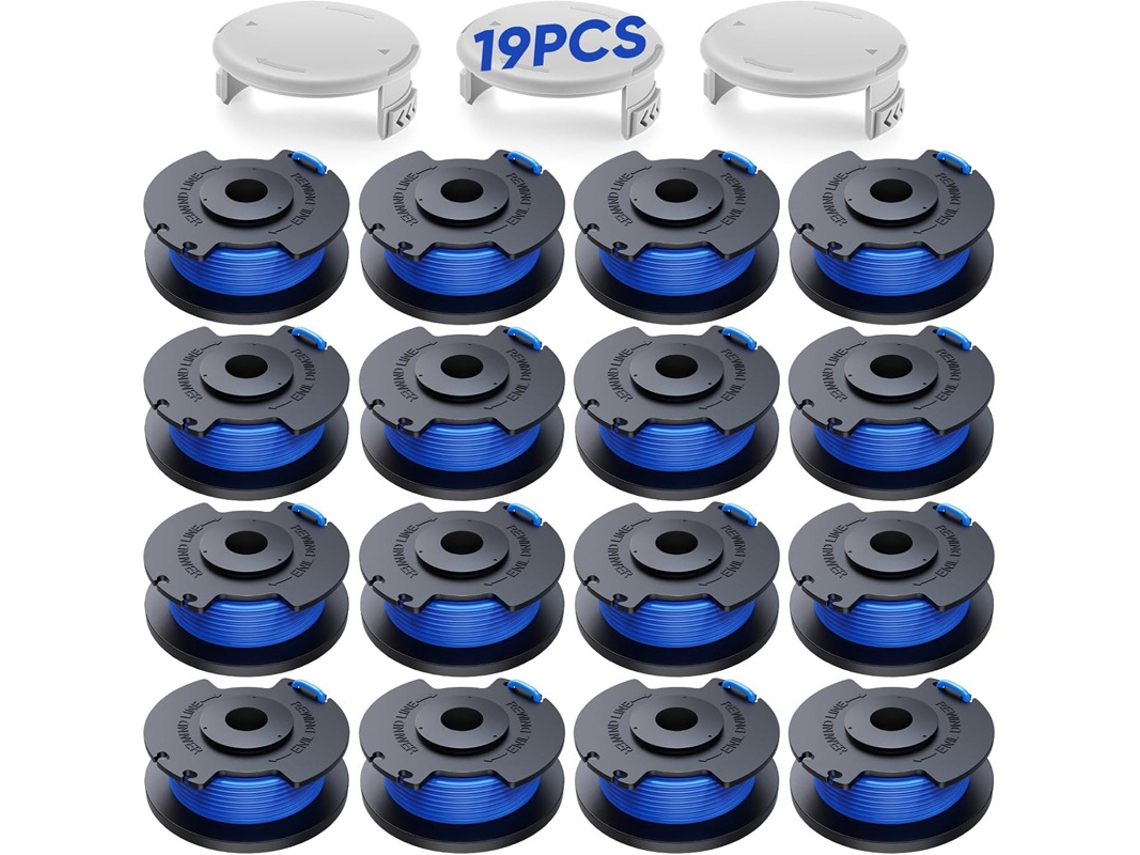 Paquete De 16 Carretes De Hilo Con 3 Tapas Para Desbrozadora Ryobi Ac14rl3a/ac14hca Henten Home