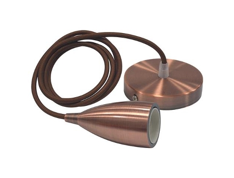 Suspensión de cable (1m) Cobre Edison E27 IP20 MAX 60W HOROZ ELECTRIC