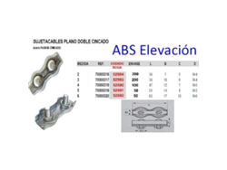 Abs sujetacables plano doble  2  cincado 70000316 (caja 200 unidades)