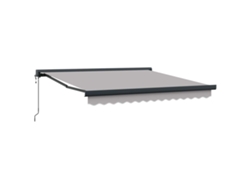 Maison Exclusive - Toldo Retráctil Gris Claro 350 X 250 X 165 Cm Tela Y Metal