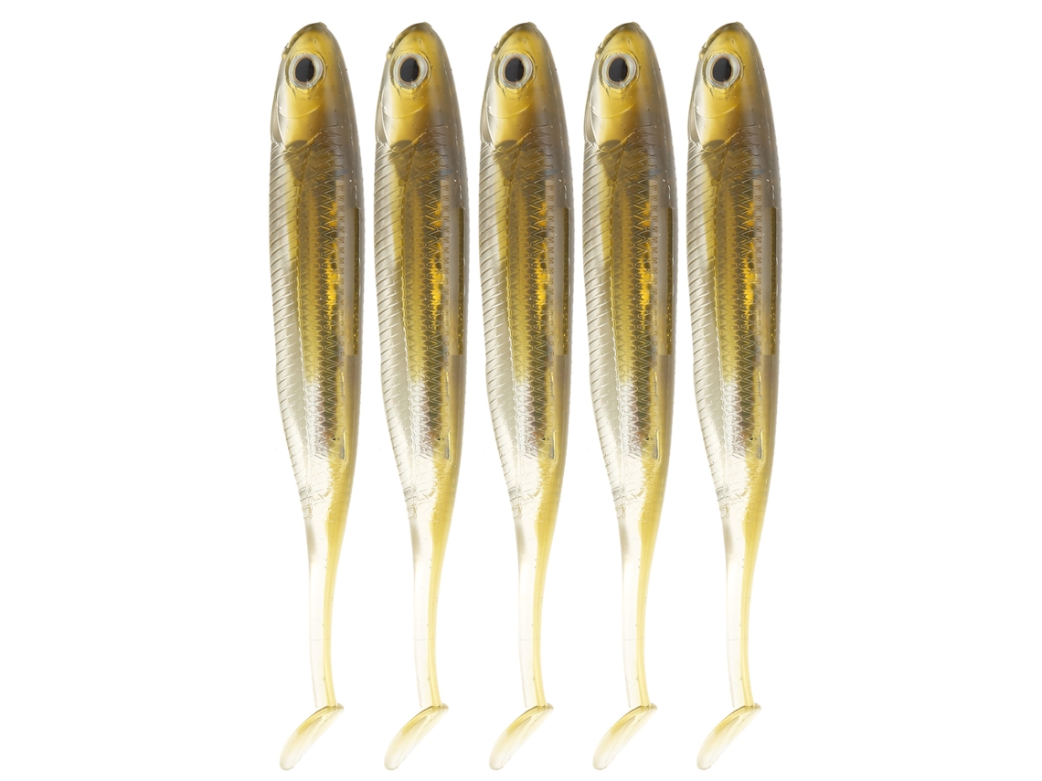 5 Señuelos Artificiales De Pesca De Pvc Blando Con Cola De Pala Para Peces Como Lubina, Trucha Y Lucio.