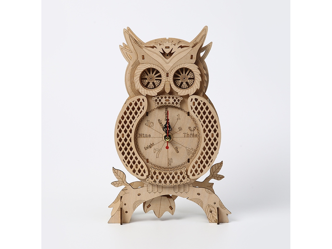 Reloj de búho rompecabezas de madera Eifson