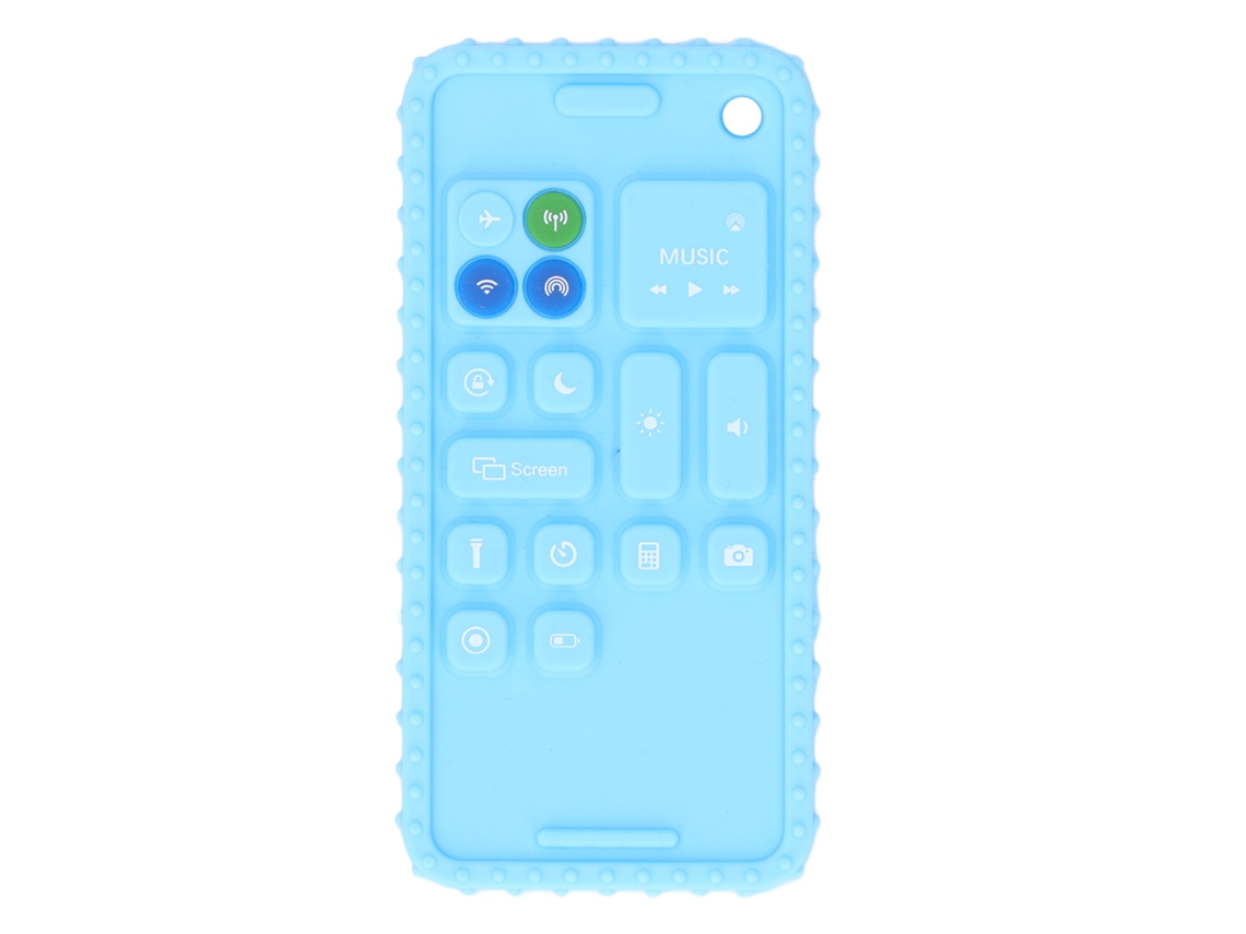 Juguete Masticable Dental De Silicona Para Bebés Con Forma De Teléfono Inteligente Y Botones - Varias Formas - Azul