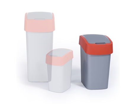 Cubo de Basura CURVER con Apertura Basculante (Gris)