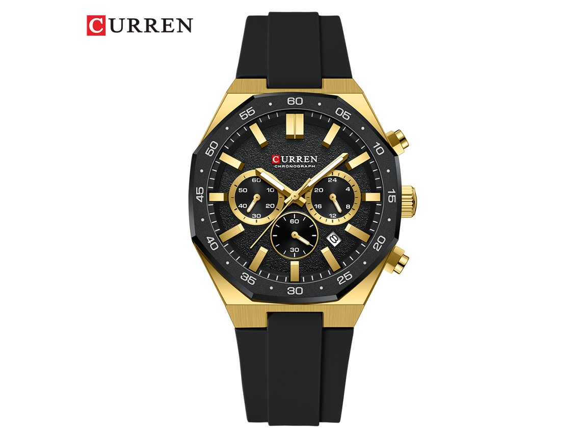 (reloj Masculino Con Cinta Negra, Caja Y Esfera En Negro) Reloj Masculino, Resistente Al Agua, Con Calendario, Reloj De Cuarzo Con Seis Agujas