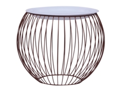 Mesa de Centro de Apoyo Ø 41 cm Dorado Lovely Home