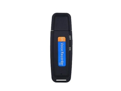 Mini grabadora de disco U, recargable por USB, con una sola tecla, ideal para conferencias y entrevistas Yizhood (blanco)