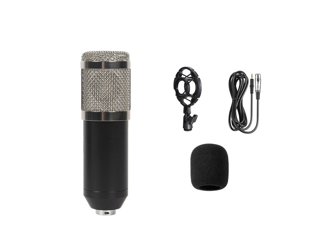 Micrófono de condensador profesional BM800, ideal para podcasts, transmisiones en vivo y karaoke (plata)