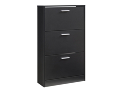 Zapatero Sykkylven 103x60x24 cm con 3 solapas negro Pt.casa