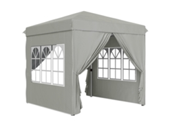 Pabellón Plegable De 2,5 X 2,5 M, Impermeable, Con Protección Uv50+, Color Gris Claro.