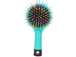 Peine De Massage Antiestático De Plástico Mini Portátil Con Dibujos Animados Para Cabello (cian)