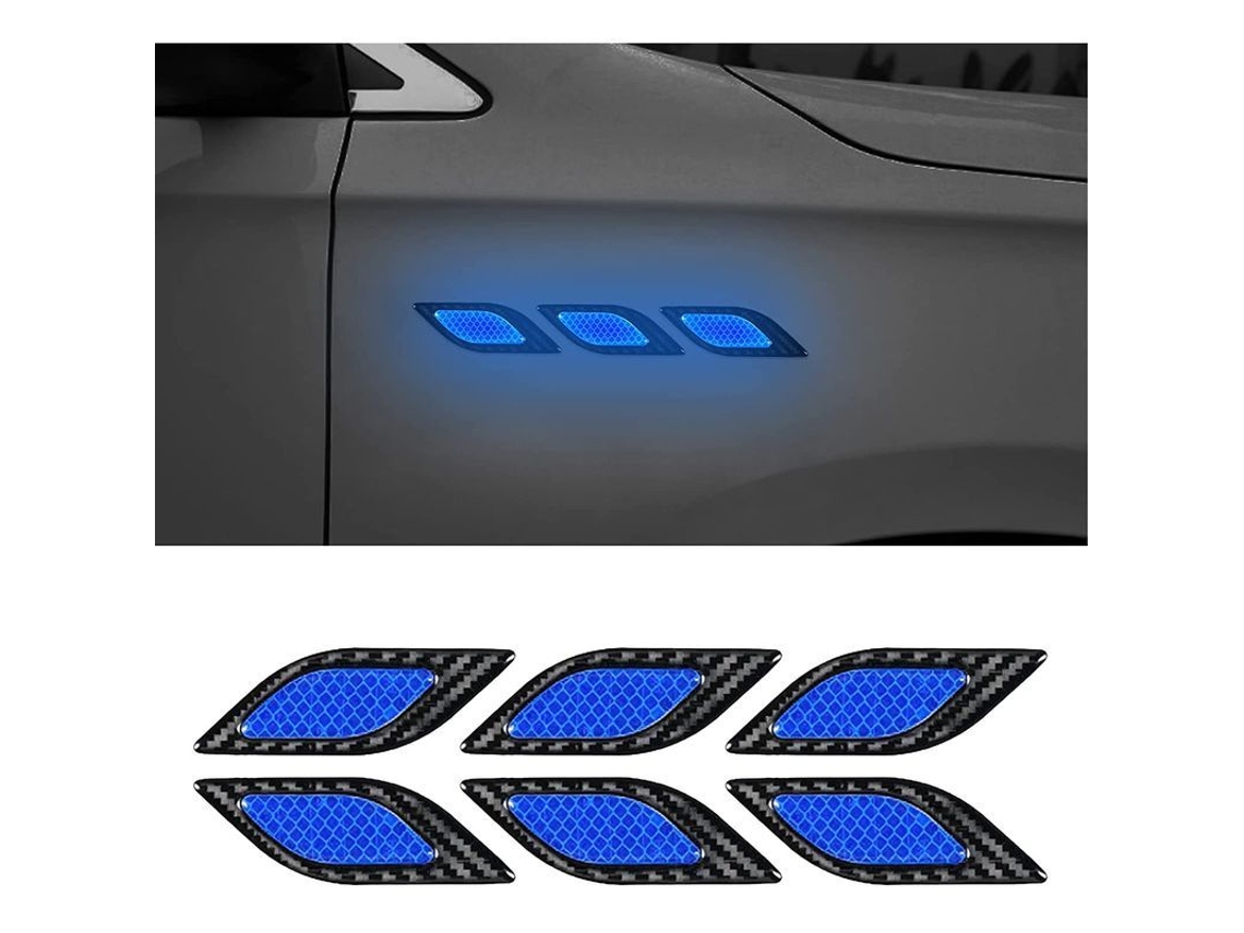6 Pegatinas Reflectantes Para Parachoques, Capó, Pasos De Rueda, Adhesivos De Seguridad Para Coche, Protección De La Carrocería.