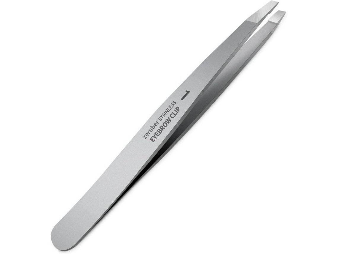 Pinzas Oblicuas Profesionales Para Depilación Manual, Acero Inoxidable Con Estuche De Almacenamiento, Color Plata, 1 Unidad.