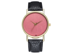 Reloj De Pulsera Analógico De Aleación Para Hombre Con Esfera Redonda, Movimiento De Cuarzo Moderno, Color Negro.