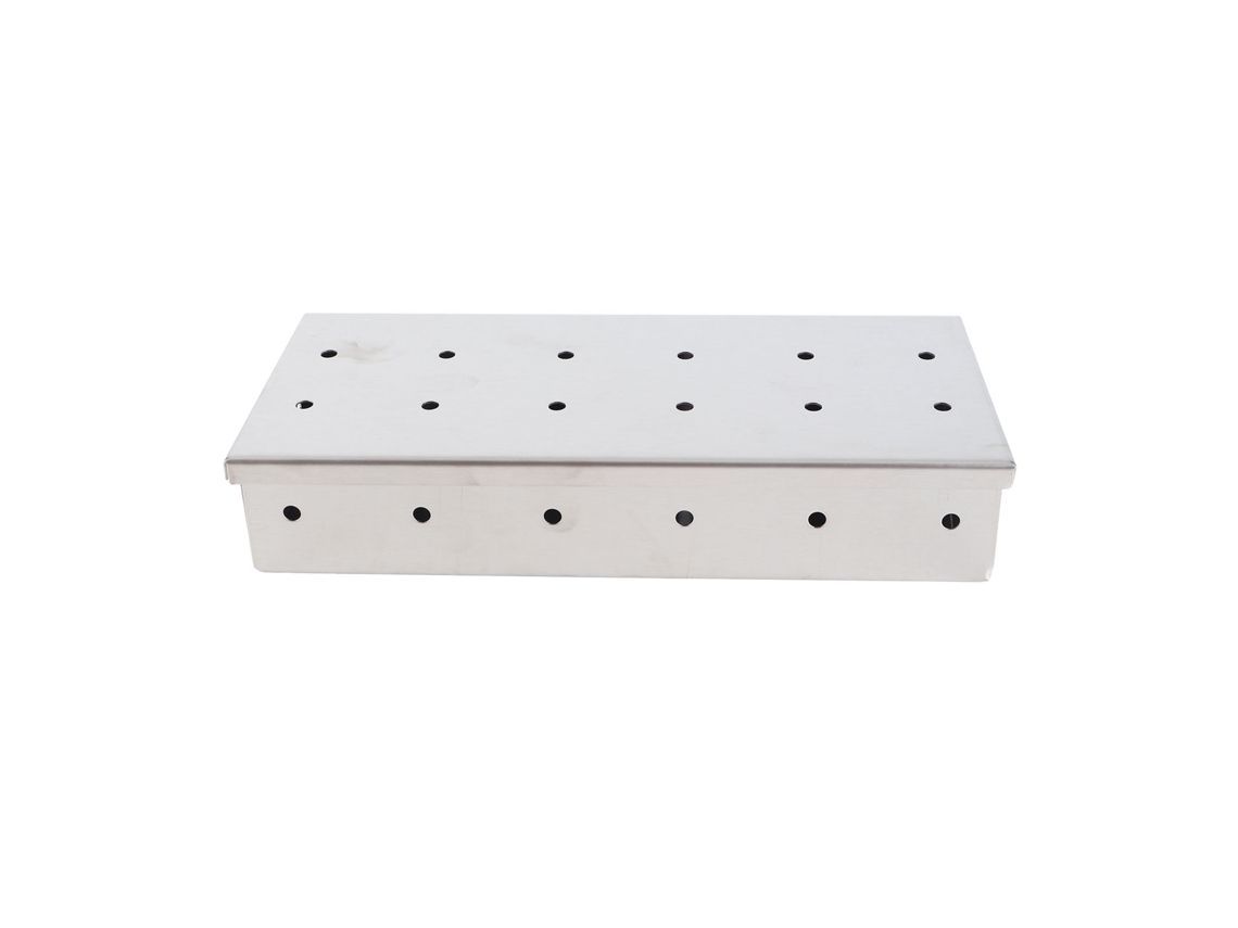 Caja ahumadora de acero inoxidable con 10 orificios para barbacoa y parrilla | Sin marca