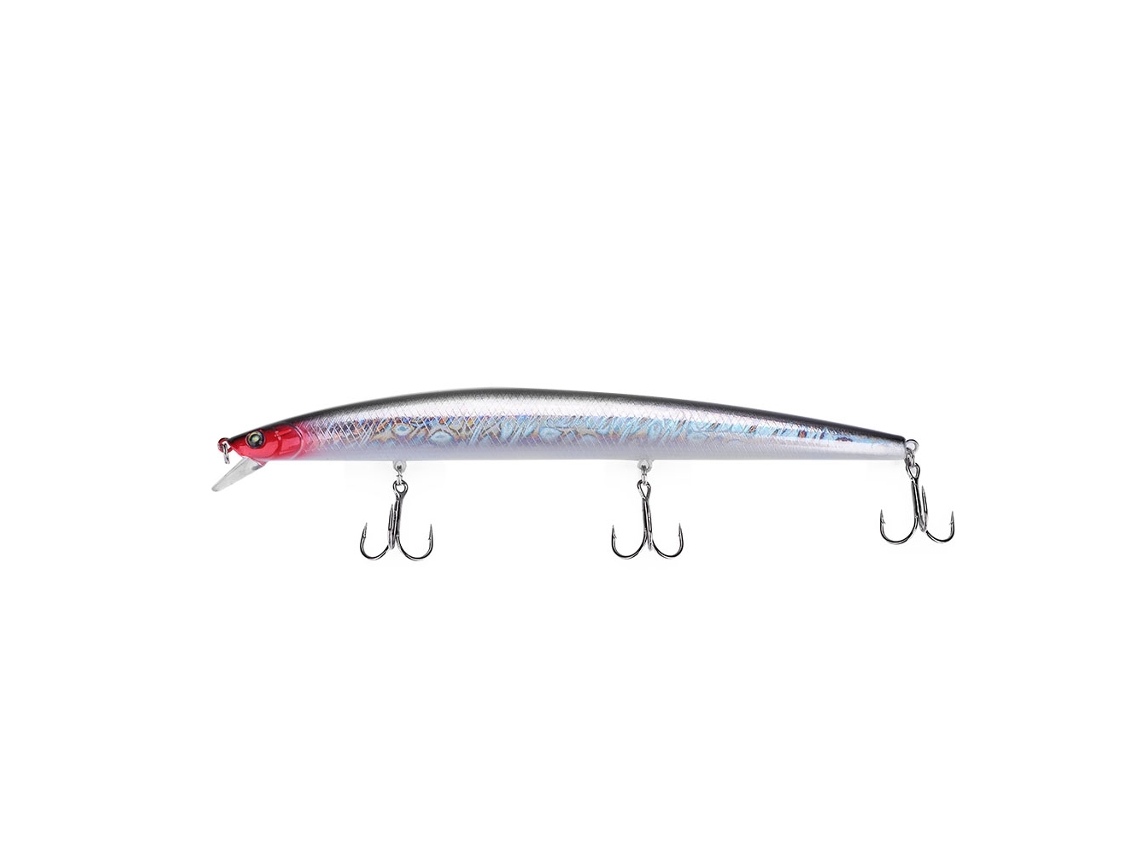 Señuelo De Minnow Metálico Cebo Simulado Diseño De Anzuelo Explosivo Pez Bandera Azul Culter Topmouth Dw1066 C 18.5cm 24g