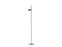ZAFFERANO SUPER O Lámpara de pie LED negra recargable y regulable con 2 módulos de luz