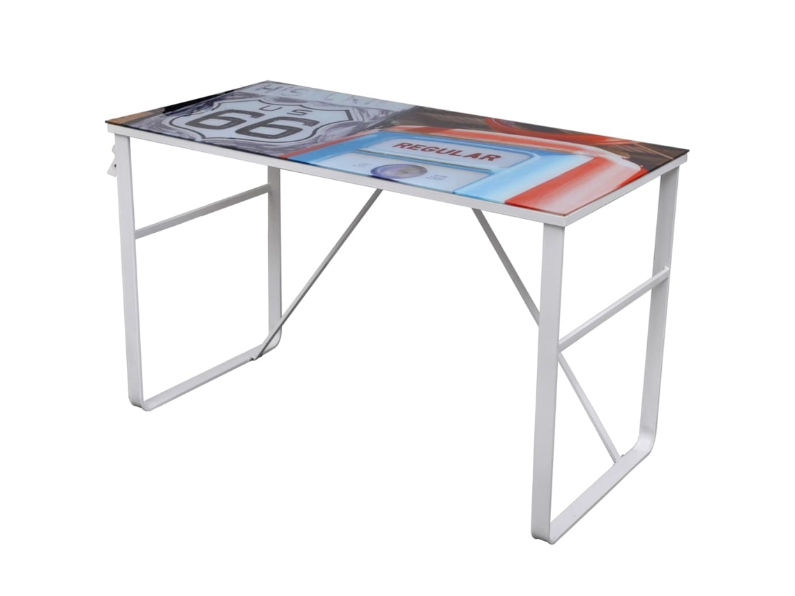escritorio VIDAXL Multicolor Cristal (120x60x75 cm)