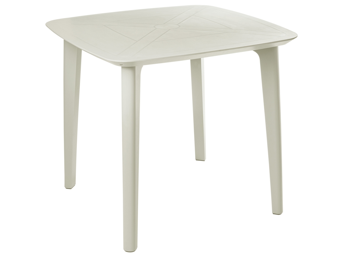 Mesa De Refeição De Jardim Sorico 86 Cm 86 Cm Creme Claro