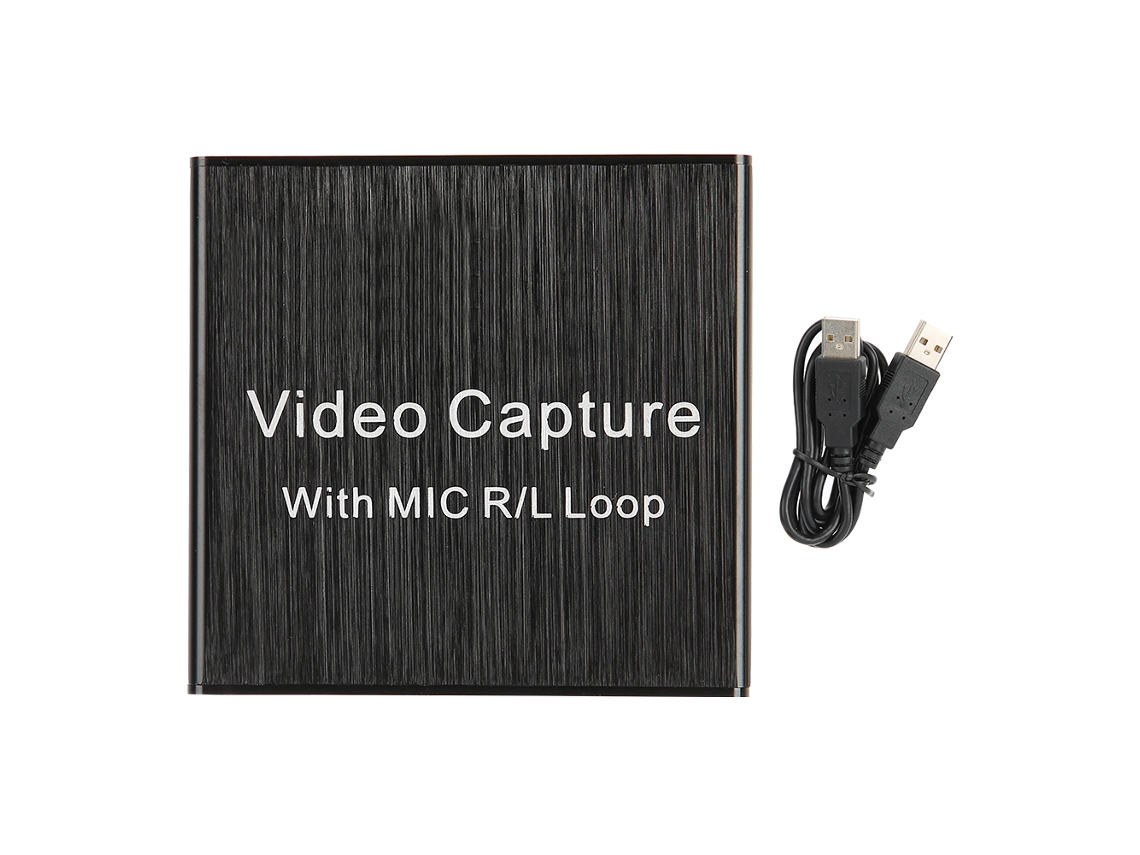 Tarjeta De Captura De Vídeo Usb 2.0 Hdmi Con Salida En Bucle, Compatible Con 4k, 1080p/30hz, Micrófono Y Audio Estéreo.