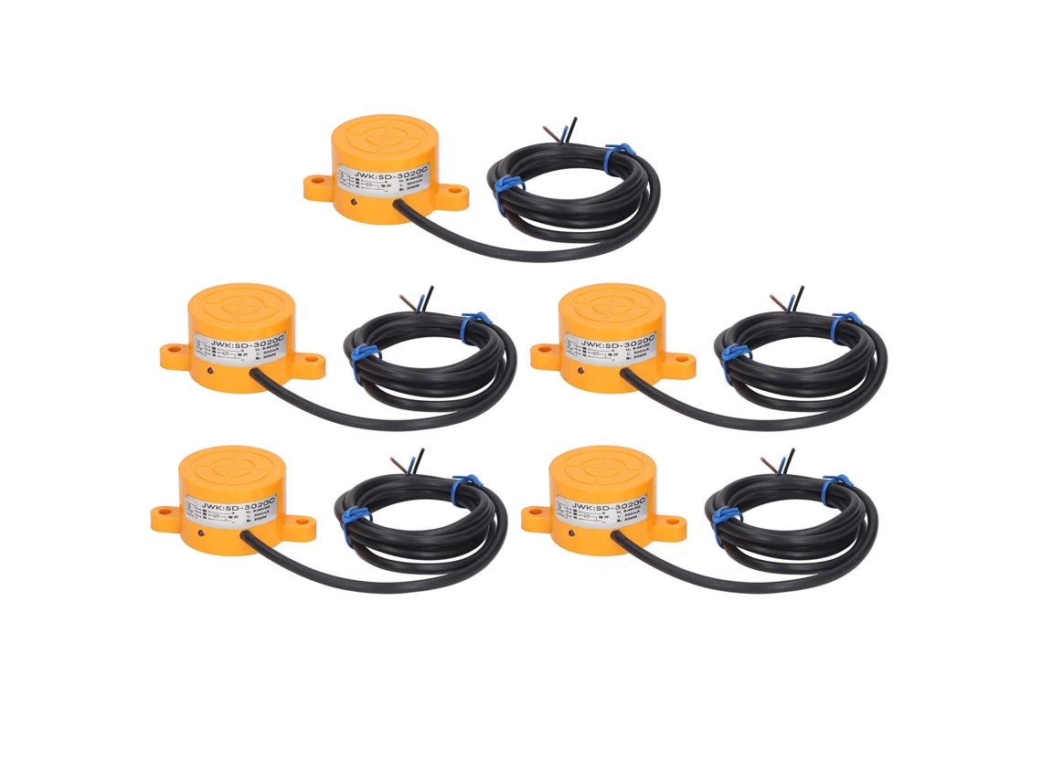 5 unidades de sensor de proximidad inductivo PNP no empotrado IP65 300 mA para industria 6-36 VCC