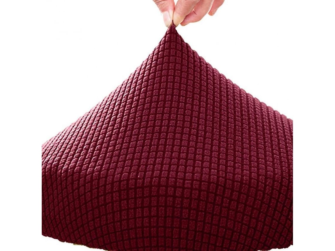 2026-10361-funda Elástica Para Silla De Poliéster Lavable Con Diseño Jacquard Para Hogar, Bar Y Hotel Vino Rojo